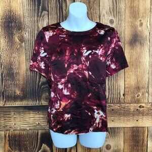 Rachel Roy Red Silk Zip Pocket Blouse Sz M